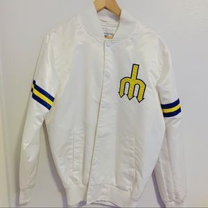 Men's Seattle Mariners Vintage Retro Bomber Jacket
